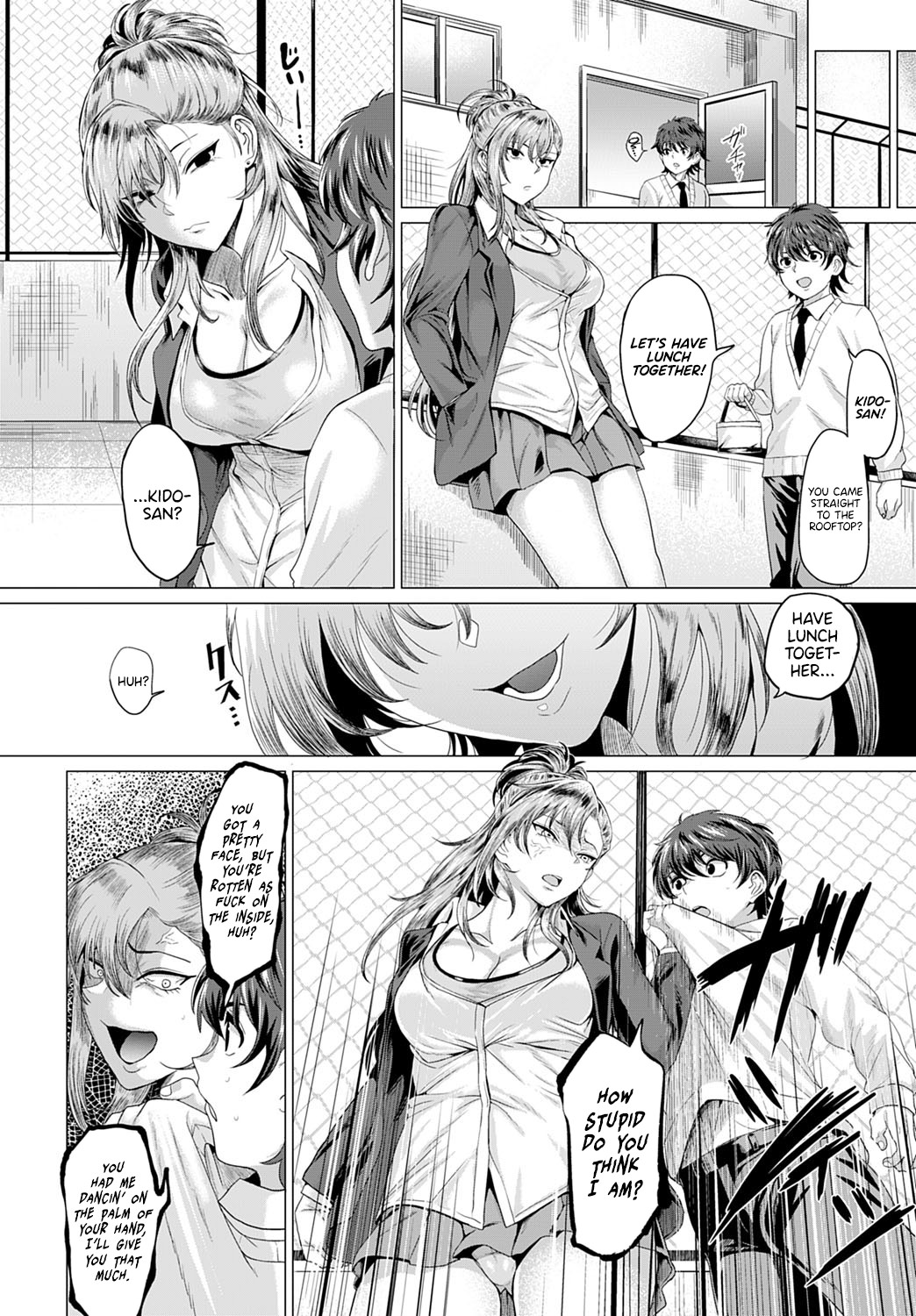 Hentai Manga Comic-On the Rooftop, with the Delinquent-Read-10